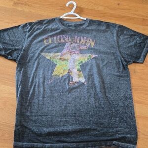 Elton John Graphic Gray T-Shirt